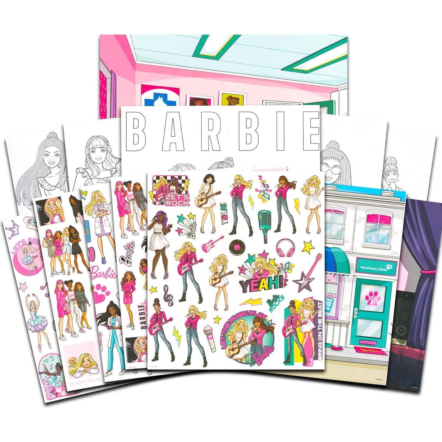 Conjunto de Stickers y Libro de Actividades Barbie - 200+ Stickers