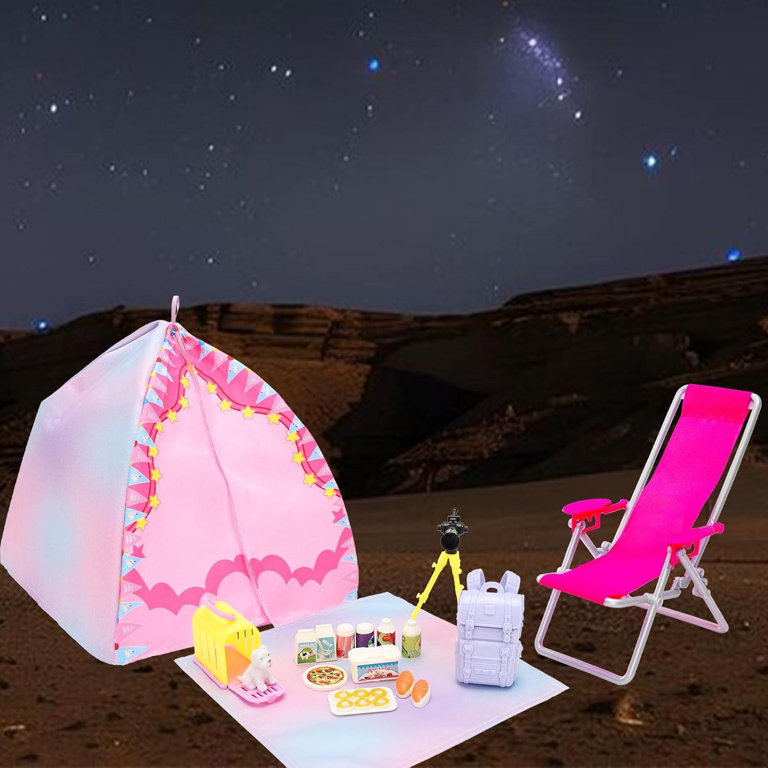 Conjunto de Camping para Muñecas 11.5" BEABARZA 34 Piezas