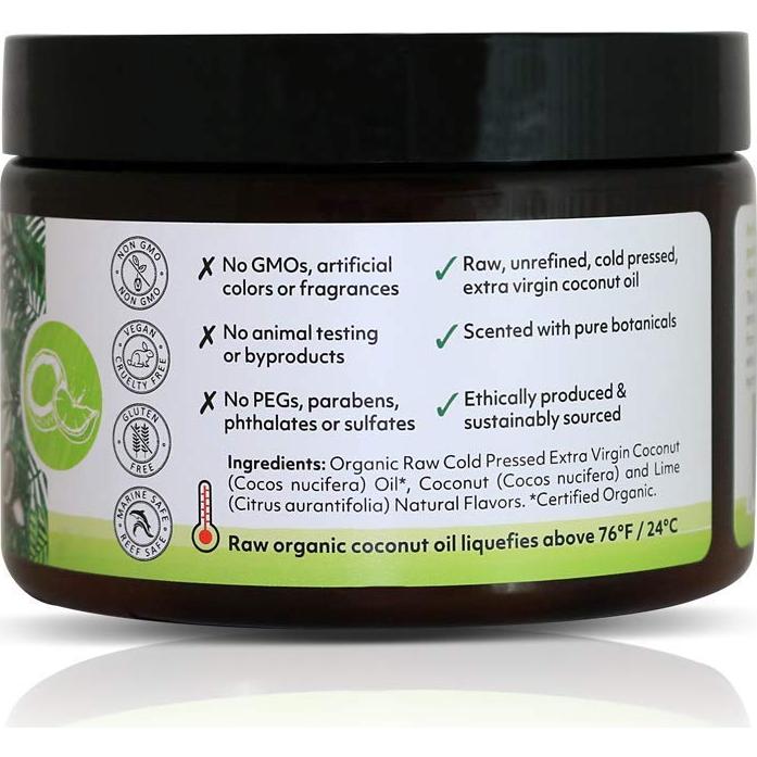 Aceite de Coco Orgánico Extra Virgen Prensado en Frío 340g