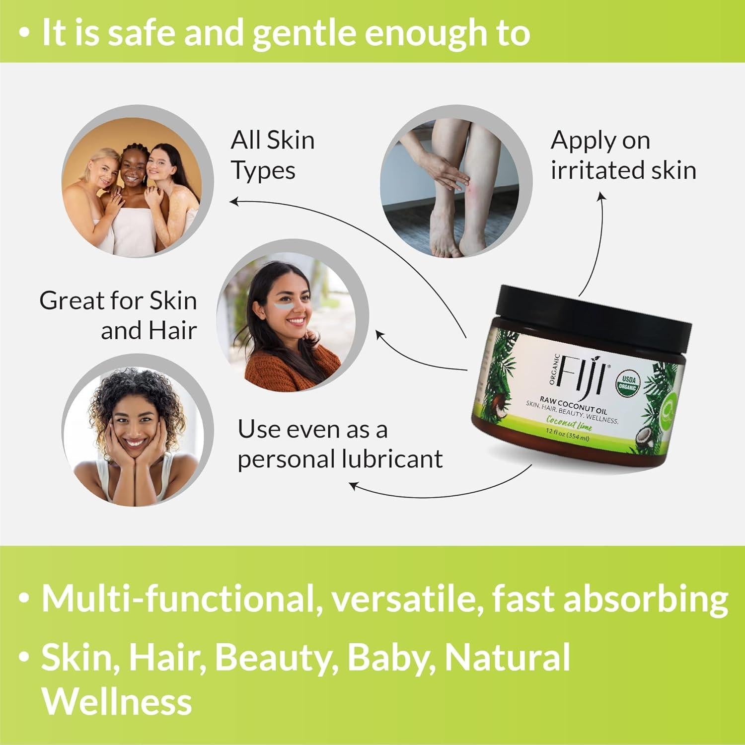 Aceite de Coco Orgánico Extra Virgen Prensado en Frío 340g