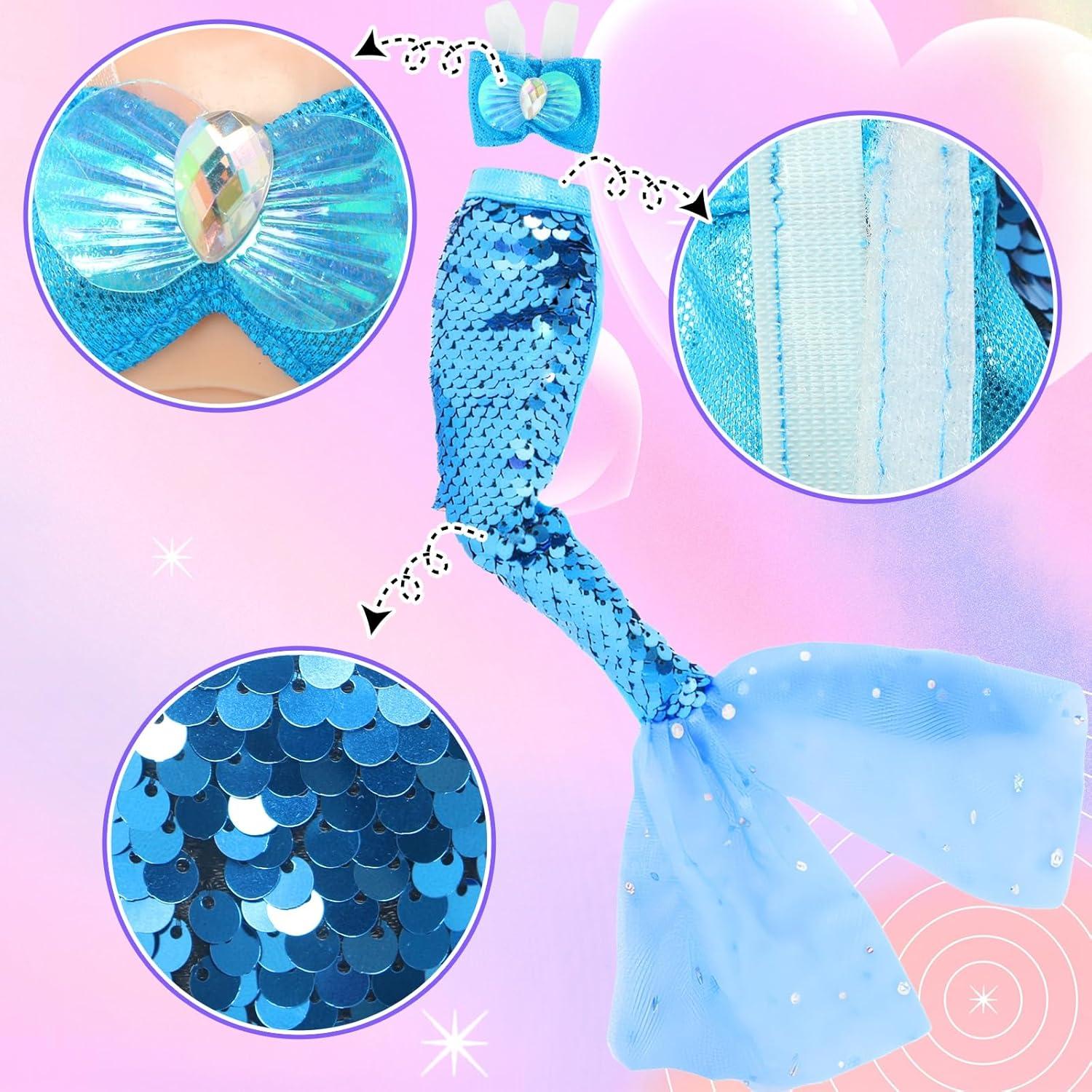 Conjunto de Ropa de Muñeca BLIJOLA 5 Vestidos Lentejuelas 29 cm