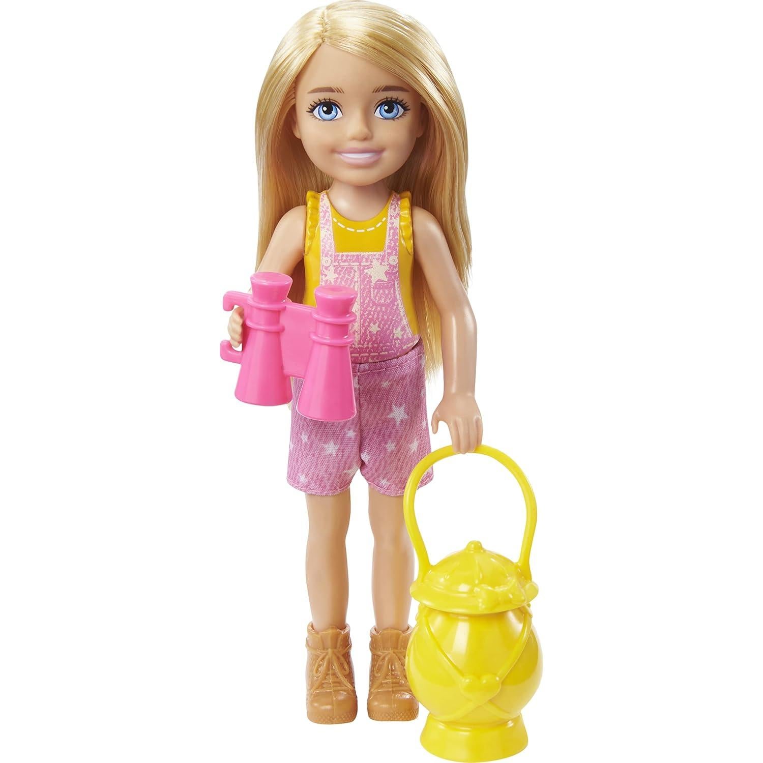 Muñeca Barbie Malibu Camping con Cachorro y Accesorios