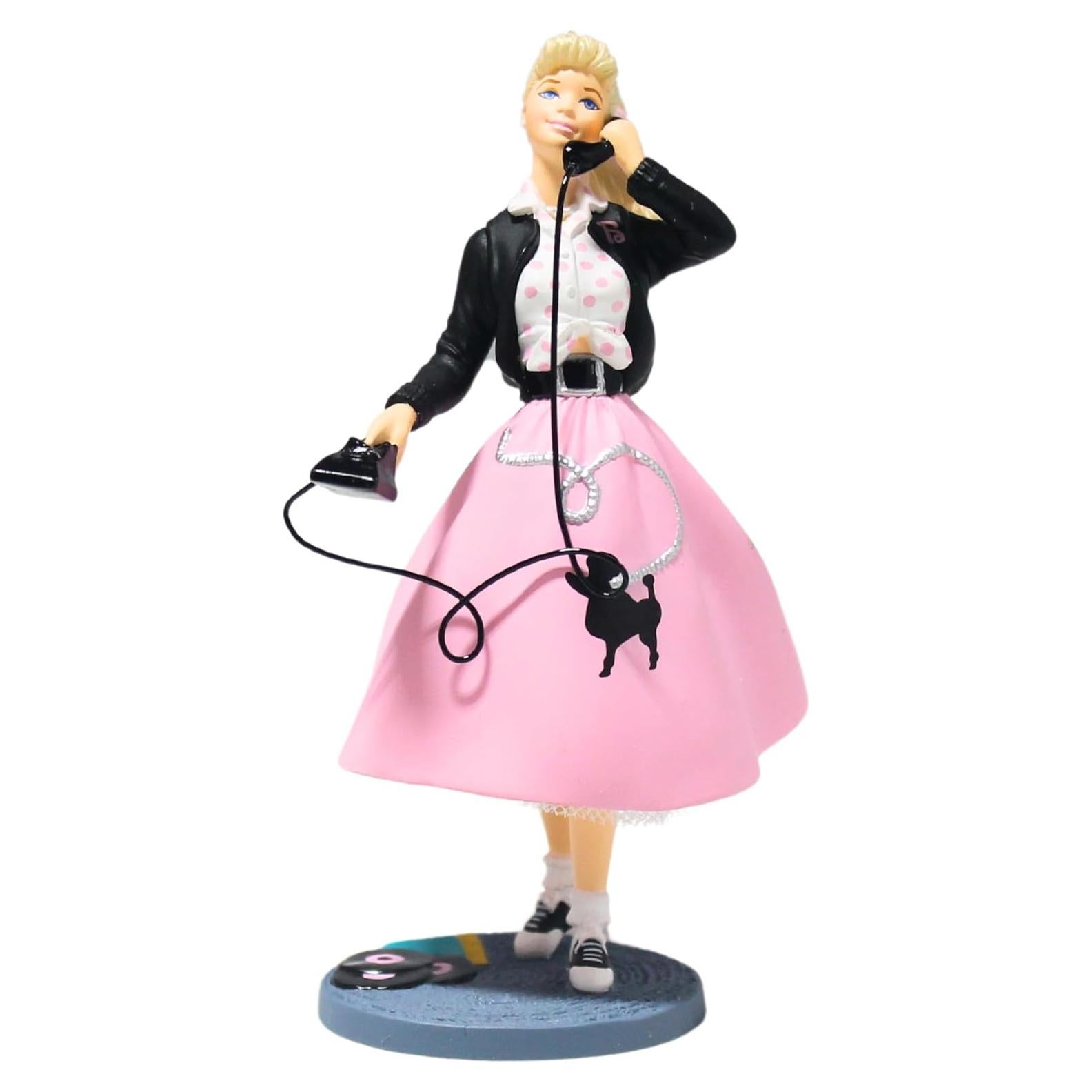 Adorno Colgante Barbie Hallmark 1950 Rosa 10.16 cm
