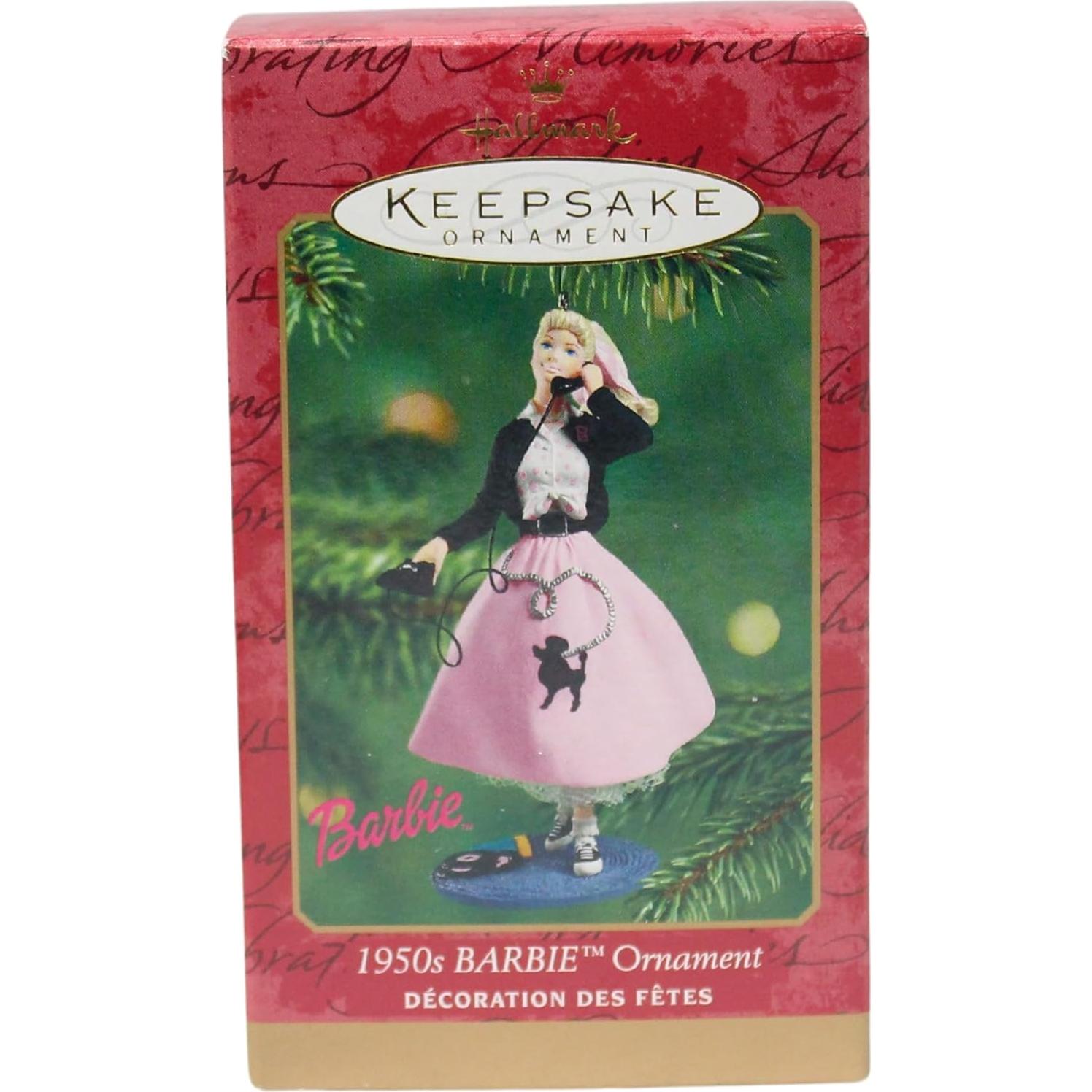 Adorno Colgante Barbie Hallmark 1950 Rosa 10.16 cm