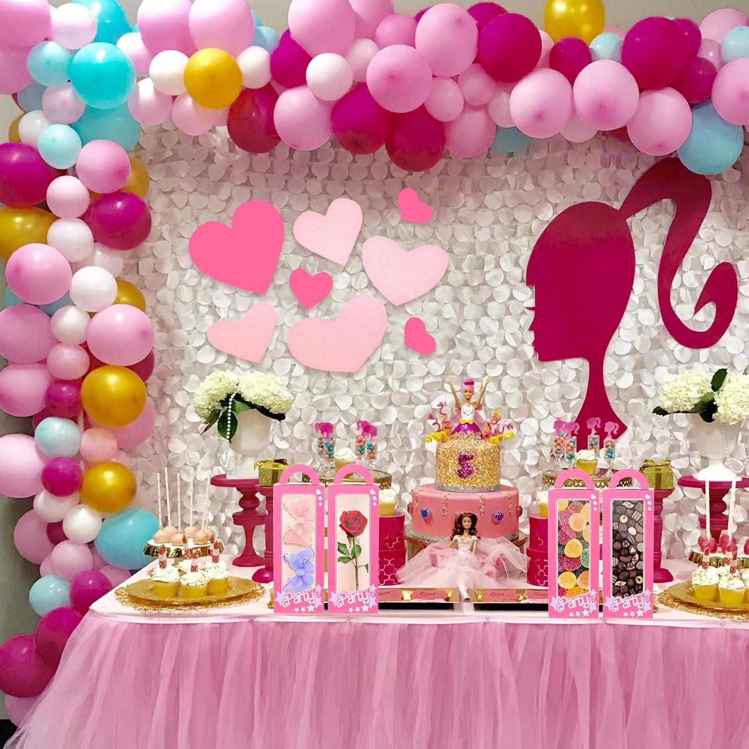 Paquete de 18 Cajas de Fiesta Rosadas EGEN con Ventana