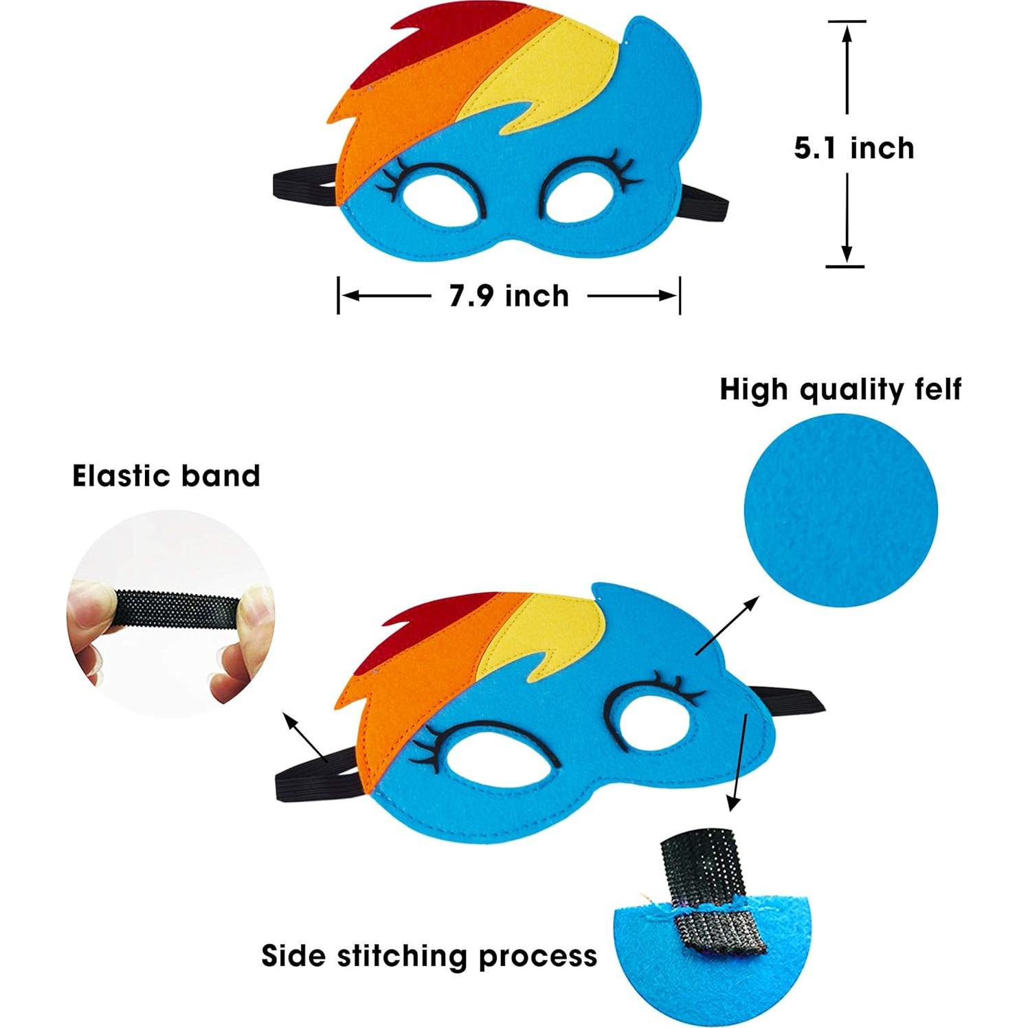 Mascarillas de Pony TEEHOME para Niñas - 12 Piezas Ajustables