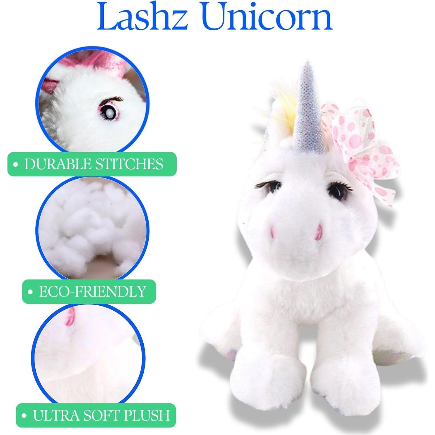 Juguete de Peluche Unicornio Lash'z 25.4 cm para Niñas