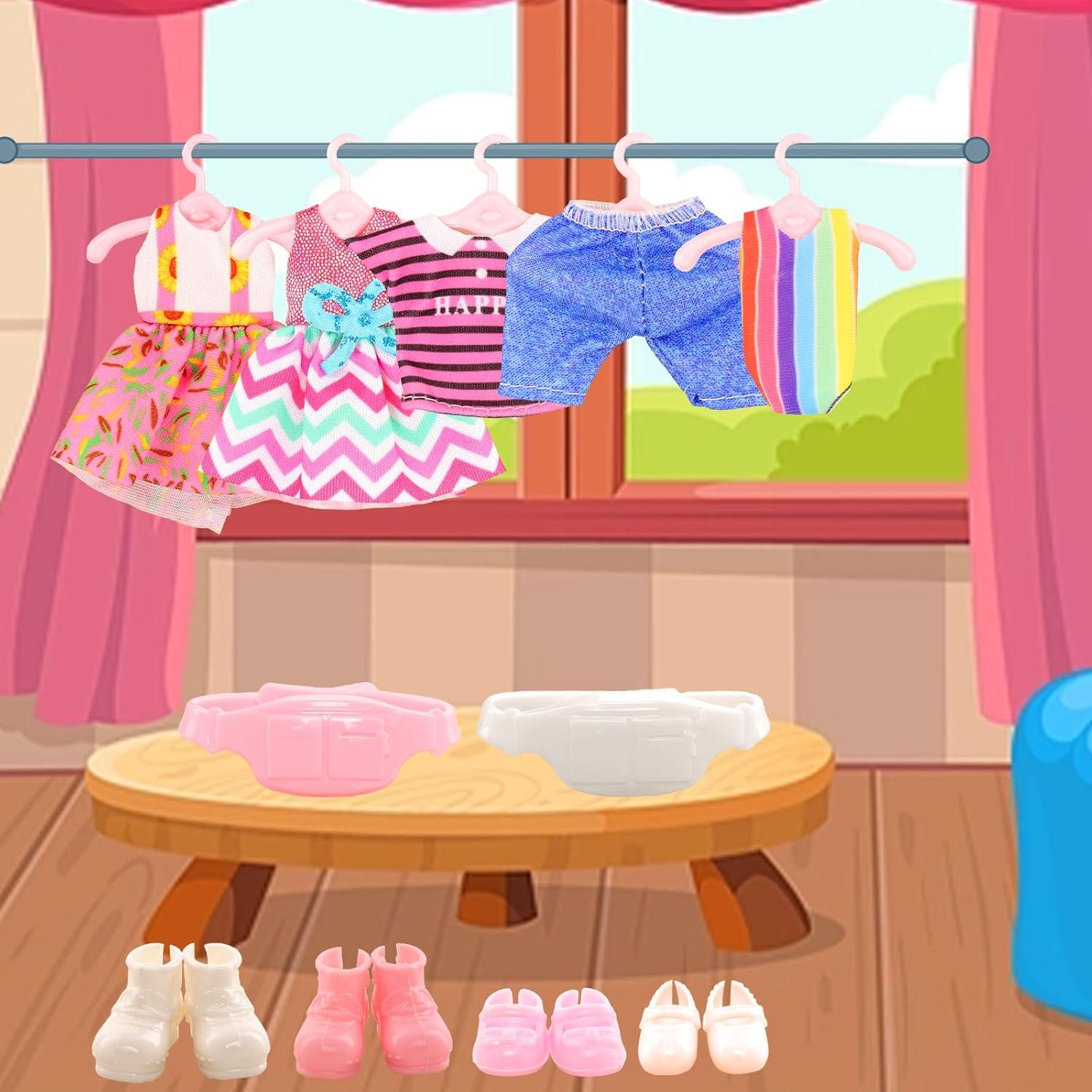 34 Piezas Ropa y Accesorios para Muñecas 5.3-6 Pulgadas