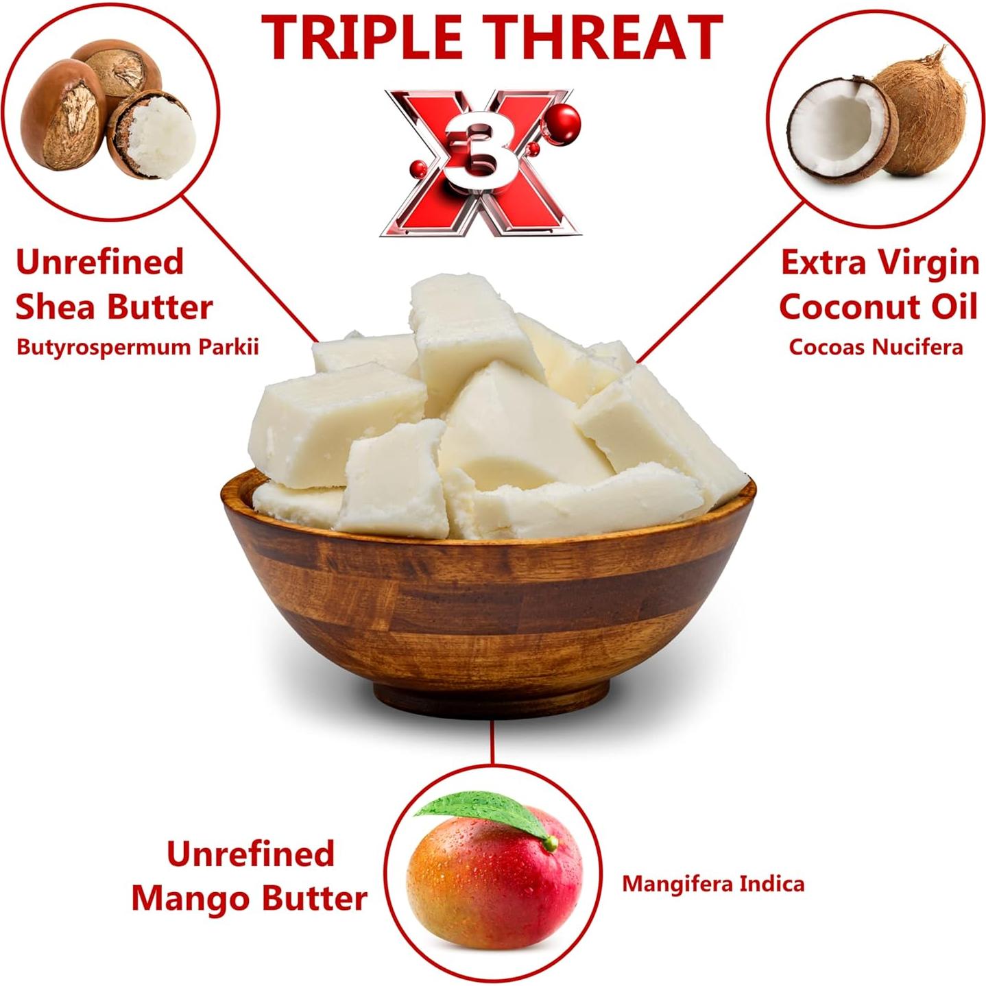 Manteca Corporal Triple Amenaza Plant Guru 226.8 g - Hidratante Natural