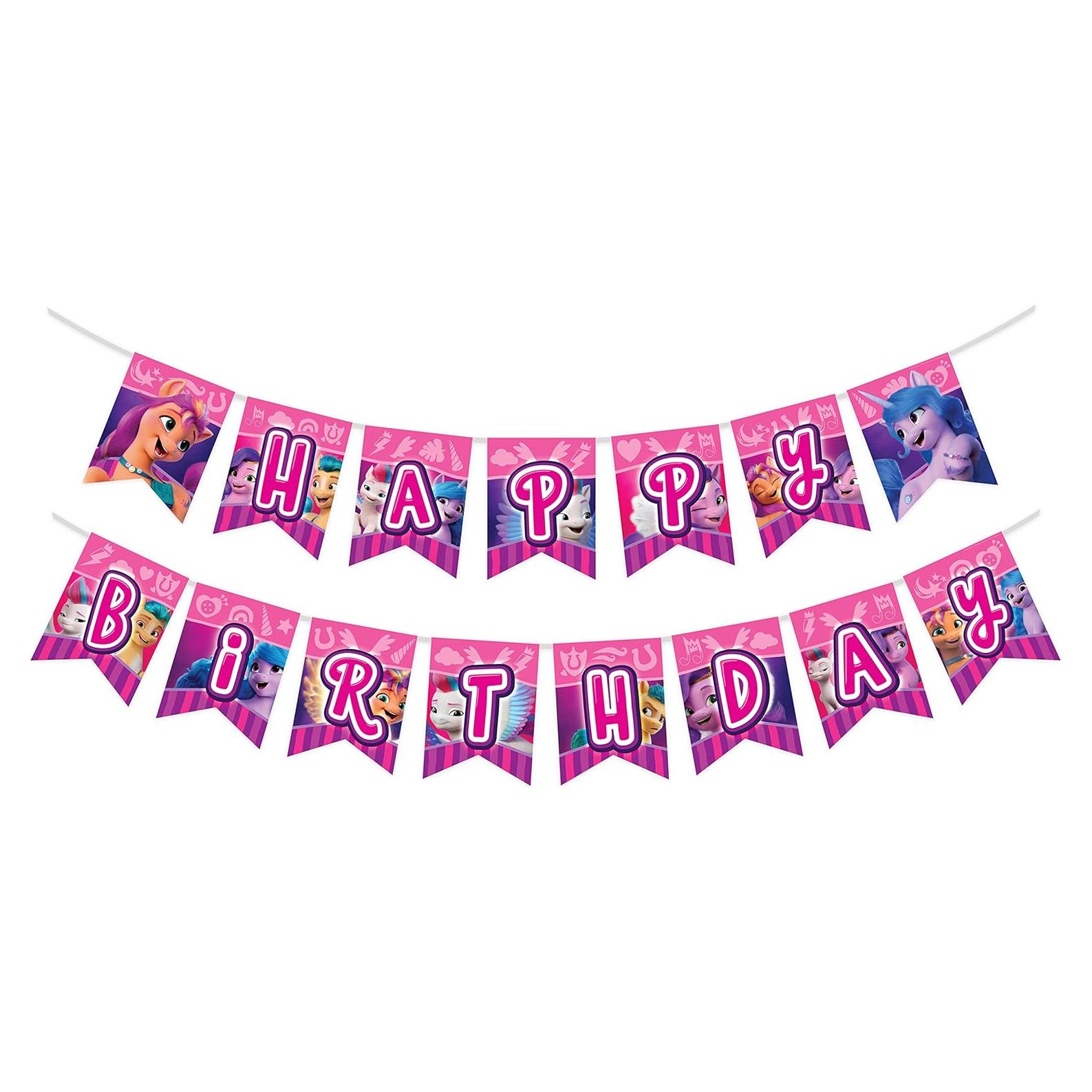 Banderín de Cumpleaños My Little Pony - Decoración de Fiesta