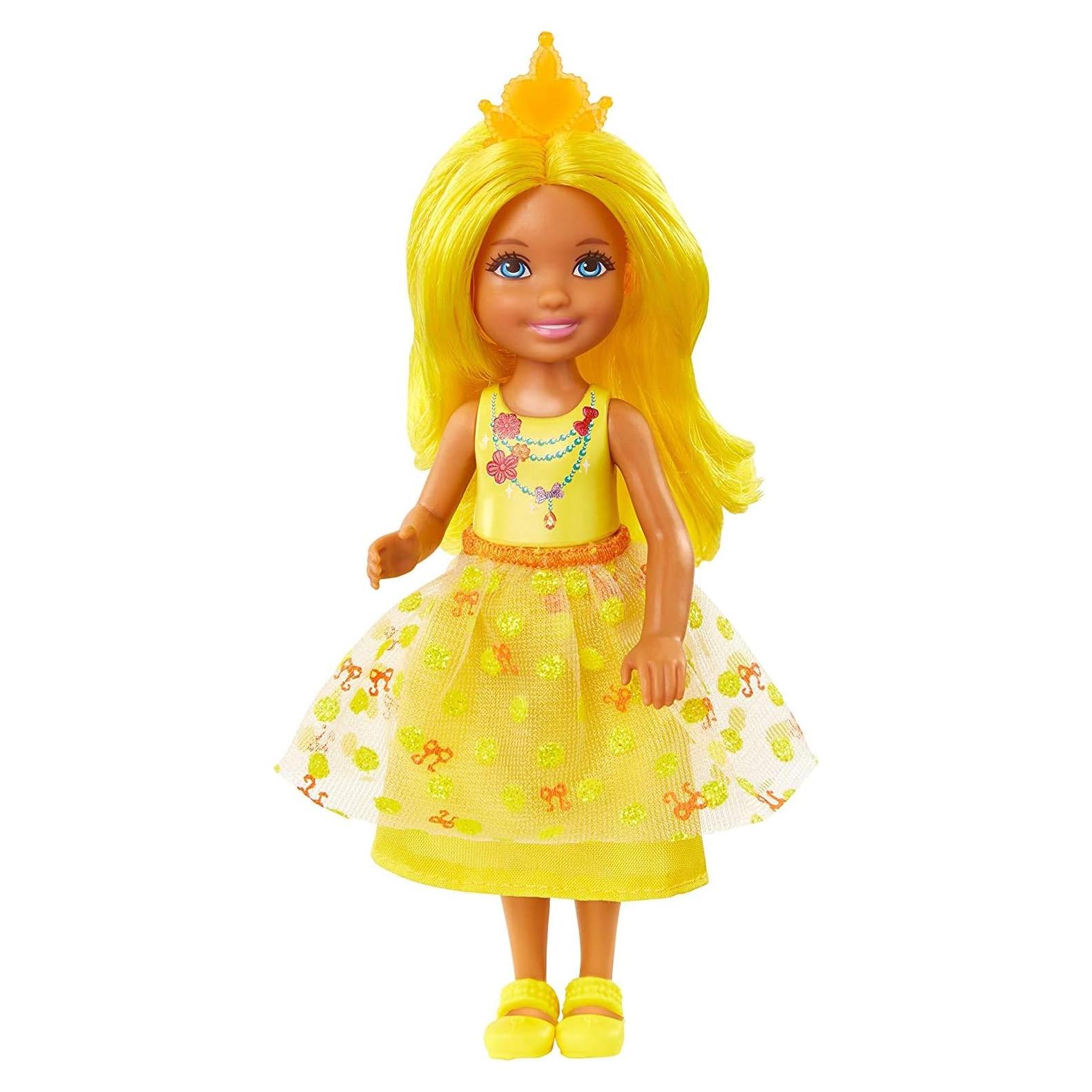 Muñeca Barbie Dreamtopia Rainbow Cove Amarilla - 10 cm