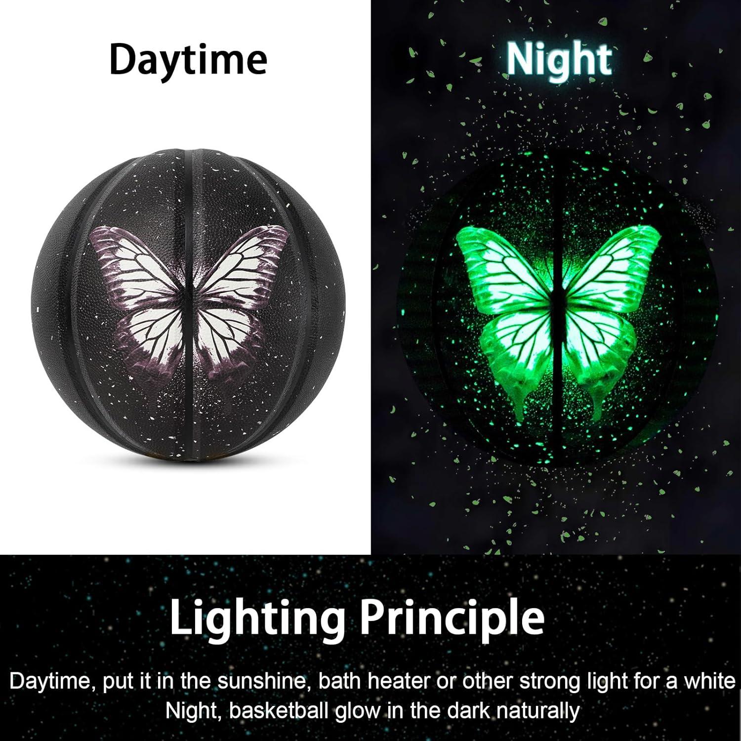 Balón de Baloncesto Kuangmi Evil Eyes Tamaño 7 Luminoso