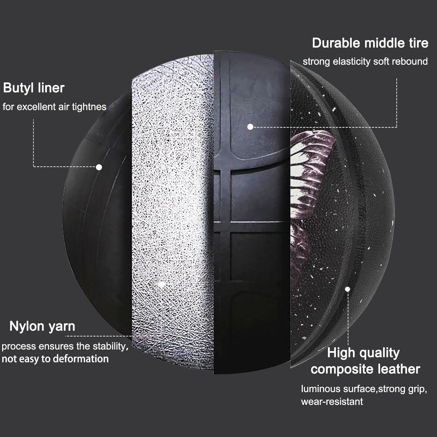 Balón de Baloncesto Kuangmi Evil Eyes Tamaño 7 Luminoso