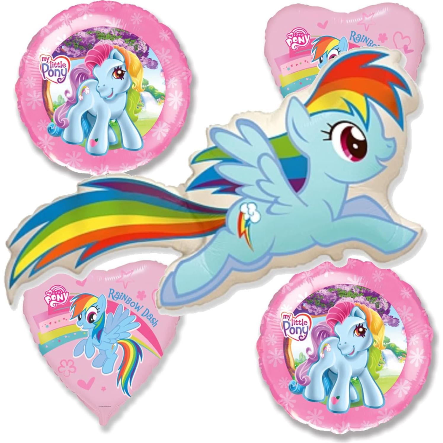 Globos de Fiesta Pequeño Pony Epic Party - Set 5 Piezas