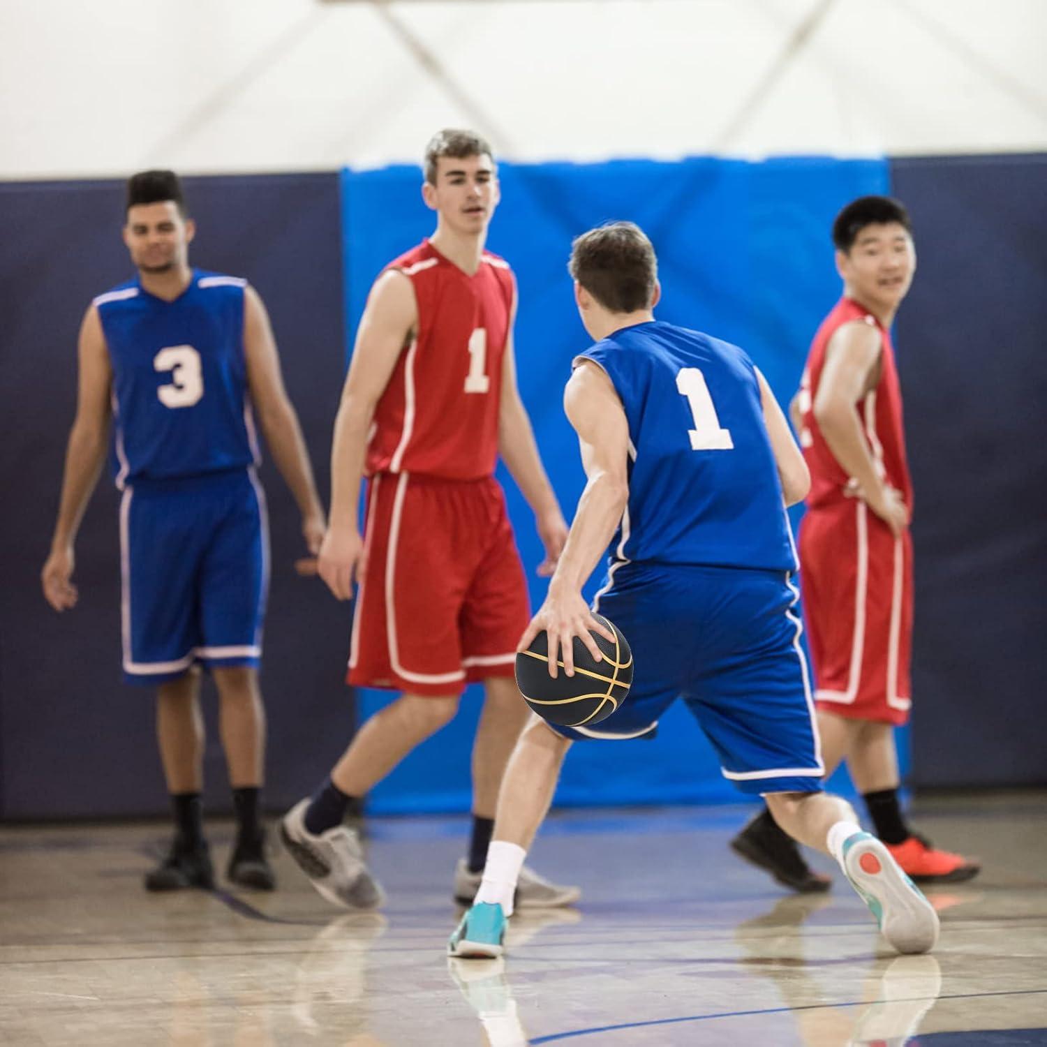 Balón de Baloncesto Tamaño 5 Dakapal Goma Negro y Dorado