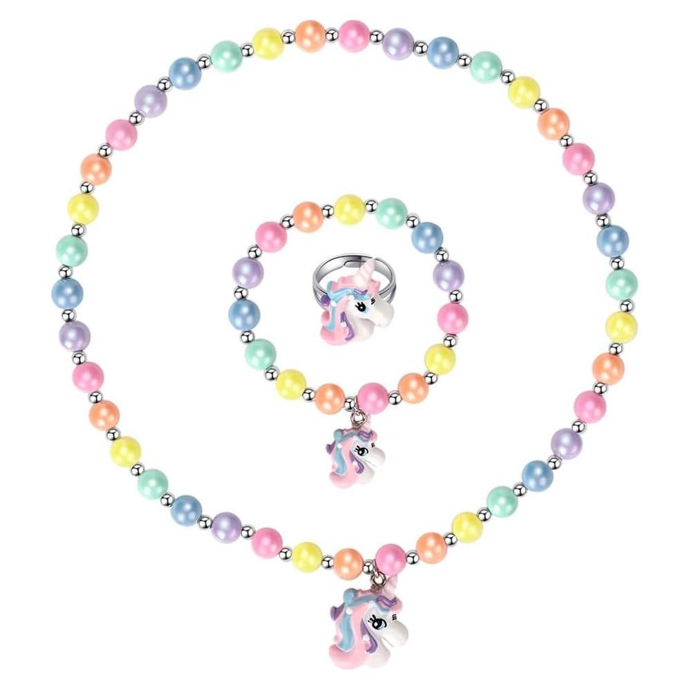 Collar y Pulsera de Unicornio Huitongqing para Niña 3-12 Años