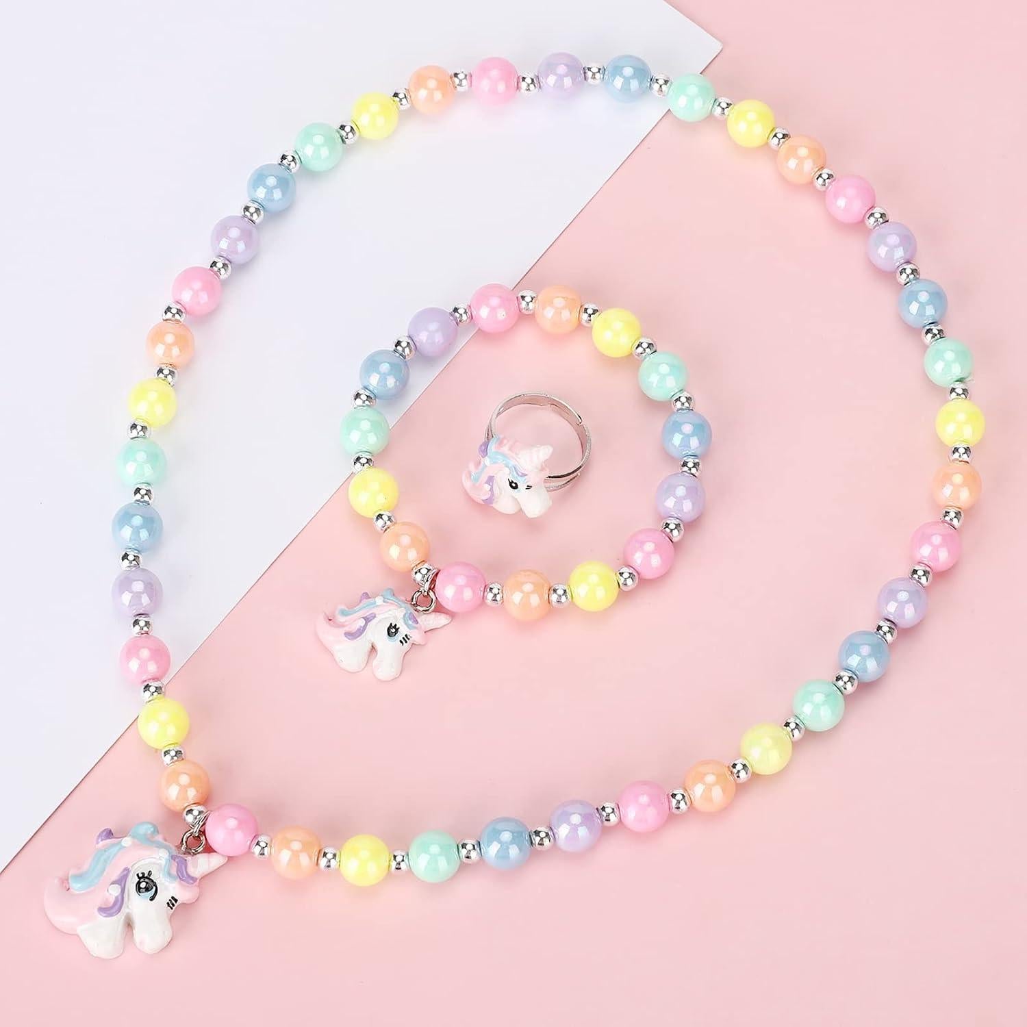 Collar y Pulsera de Unicornio Huitongqing para Niña 3-12 Años