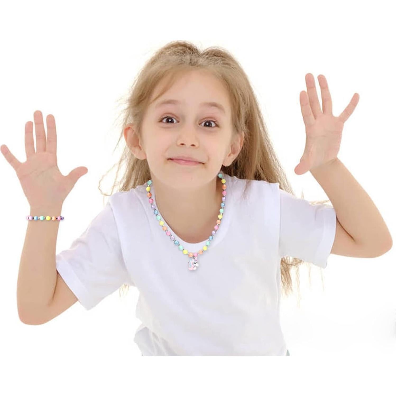 Collar y Pulsera de Unicornio Huitongqing para Niña 3-12 Años