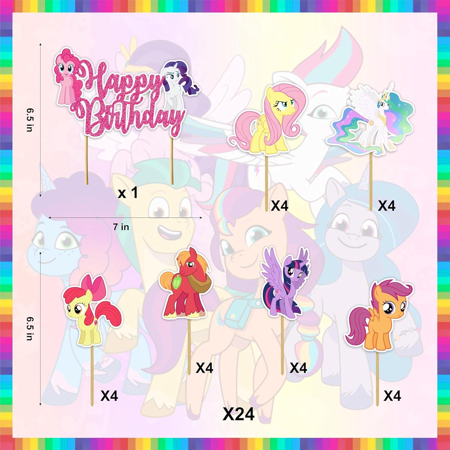 Suministros de Fiesta de Cumpleaños Mi Pequeño Pony - 27 Piezas