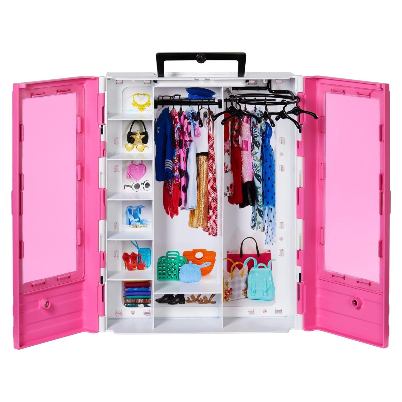 Armario Portátil Barbie Ultimate Rosa con Estante Plegable