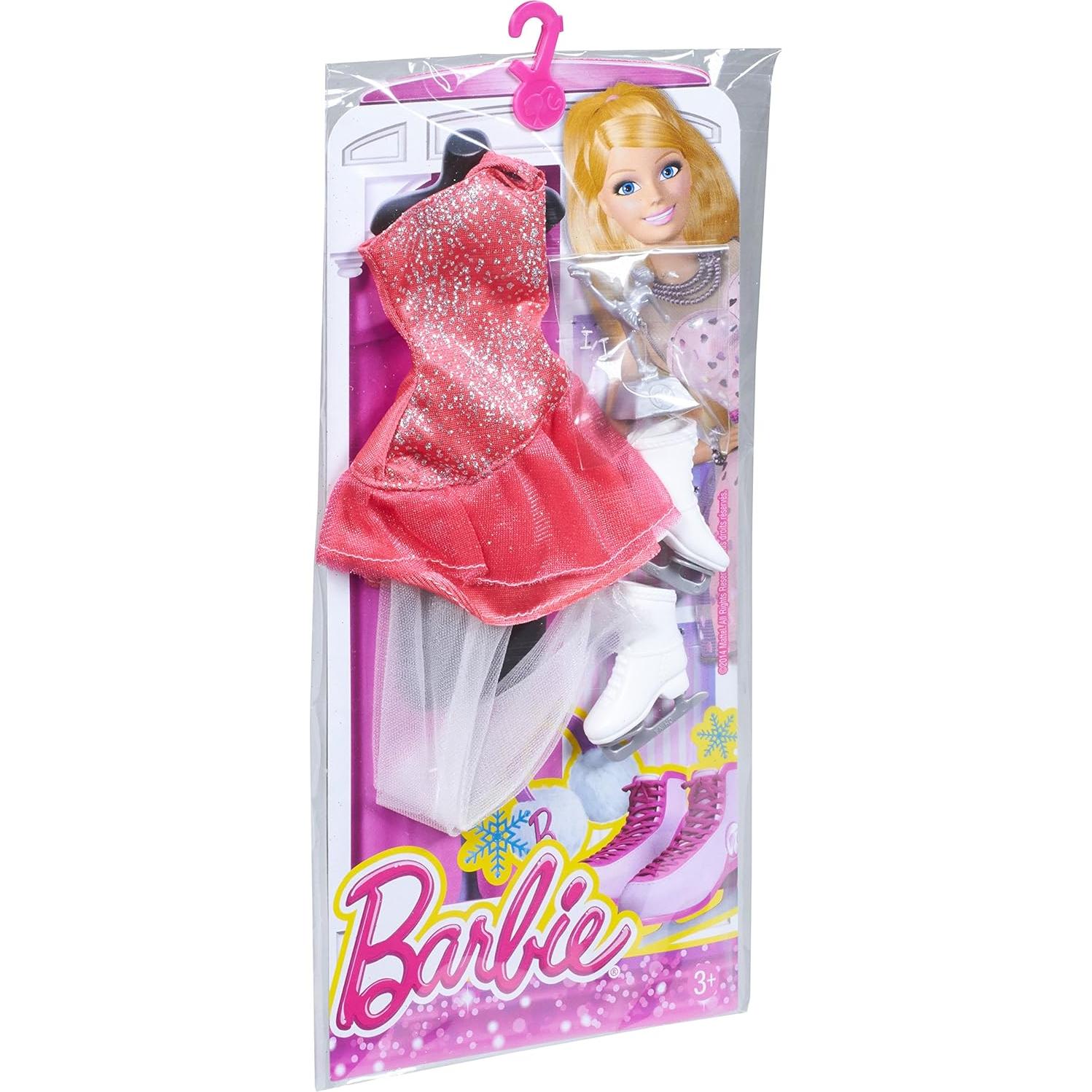 Vestido de Patinadora sobre Hielo Barbie - Rosa con Accesorios