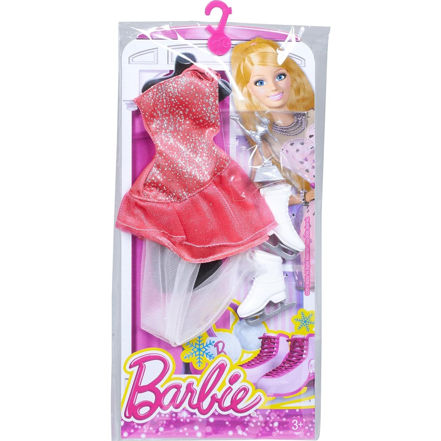 Vestido de Patinadora sobre Hielo Barbie - Rosa con Accesorios