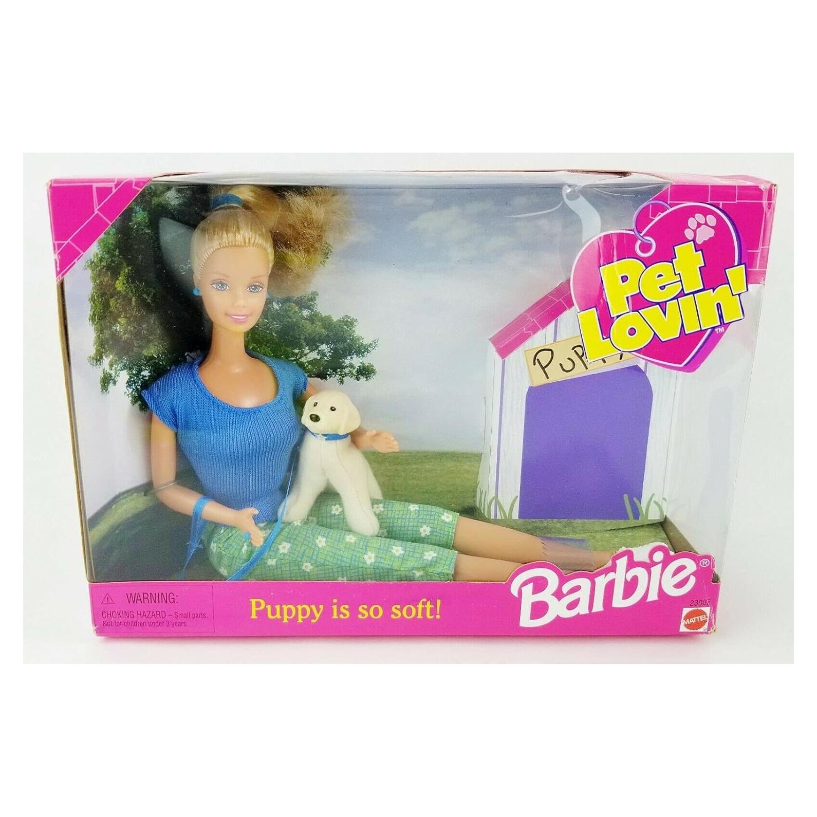 Muñeca Barbie Amante de Mascotas Mattel 23.1x16.5 cm