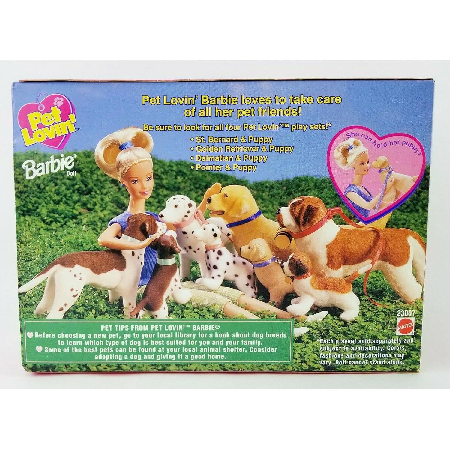 Muñeca Barbie Amante de Mascotas Mattel 23.1x16.5 cm