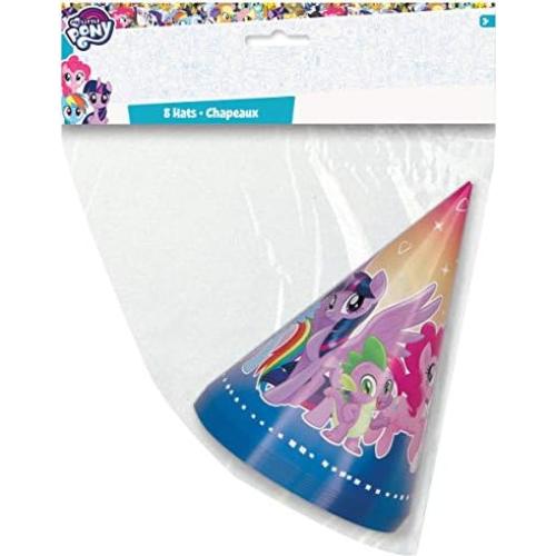 Suministros Fiesta Cumpleaños My Little Pony - 8 Sombreros, 8 Soplos, Stickers Dinosaurio