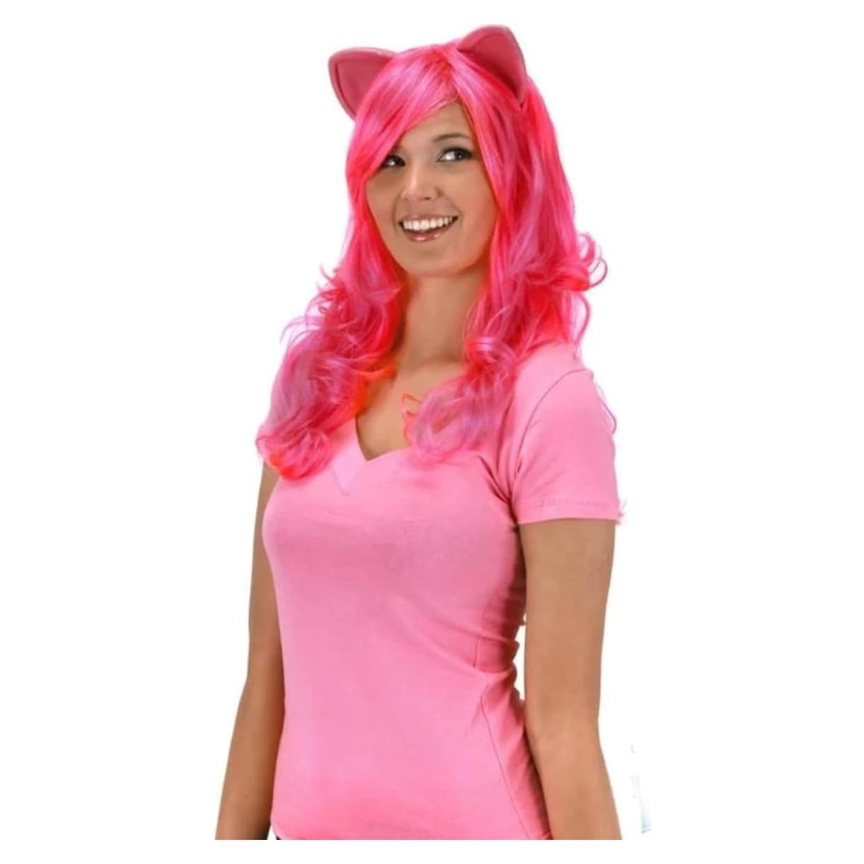 Disfraz de peluca Pinkie Pie Elope con orejas - Talla única