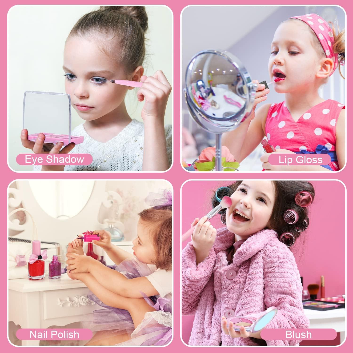 Kit de Maquillaje Lavable TOY Life para Niñas 3-12 Años con Bolsa Unicornio