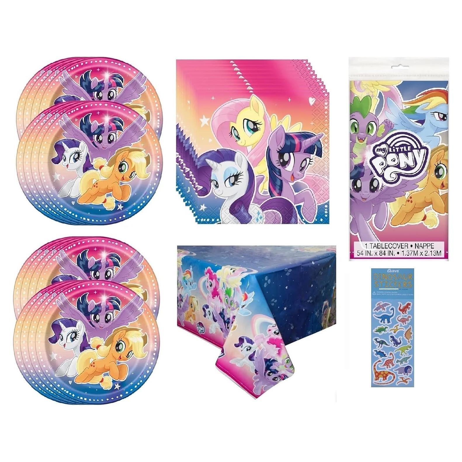 Suministros Fiesta Cumpleaños My Little Pony 16 Platos Servilletas
