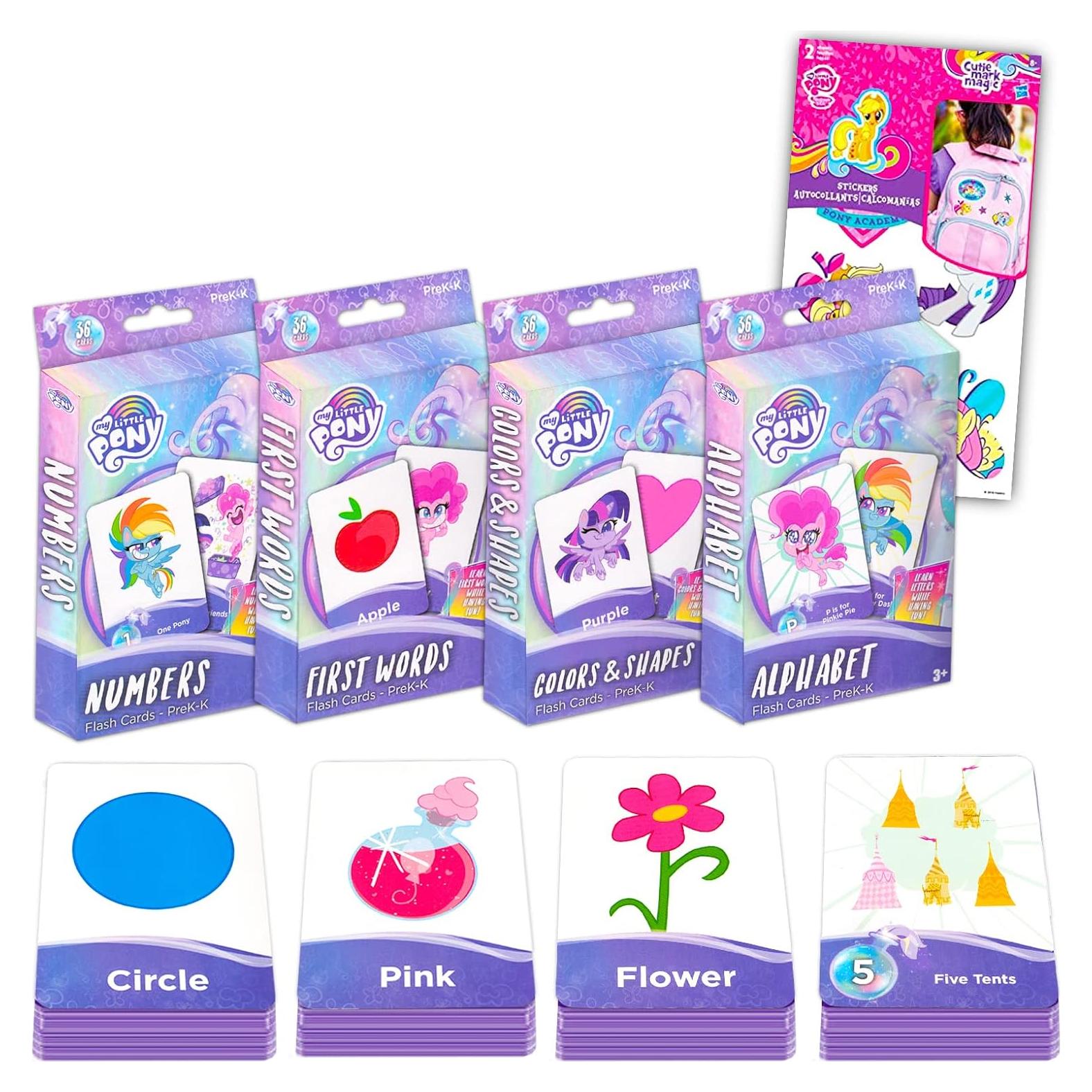 Tarjetas Flash My Little Pony para Preescolar - 4 Conjuntos