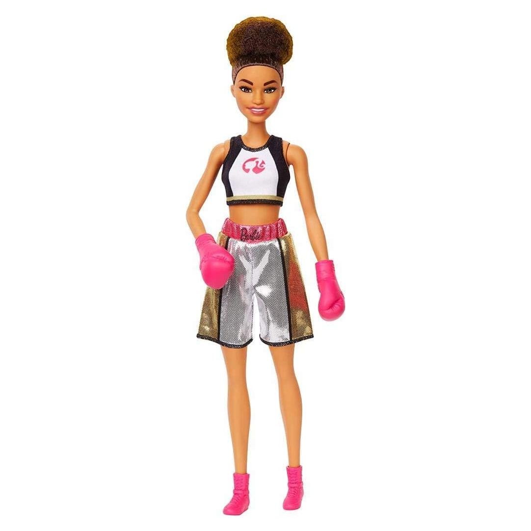 Muñeca Barbie Boxeadora con Atuendo y Guantes Rosas - Mattel