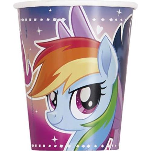 Suministros de Fiesta Cumpleaños My Little Pony - 24 Vasos Papel 266ml