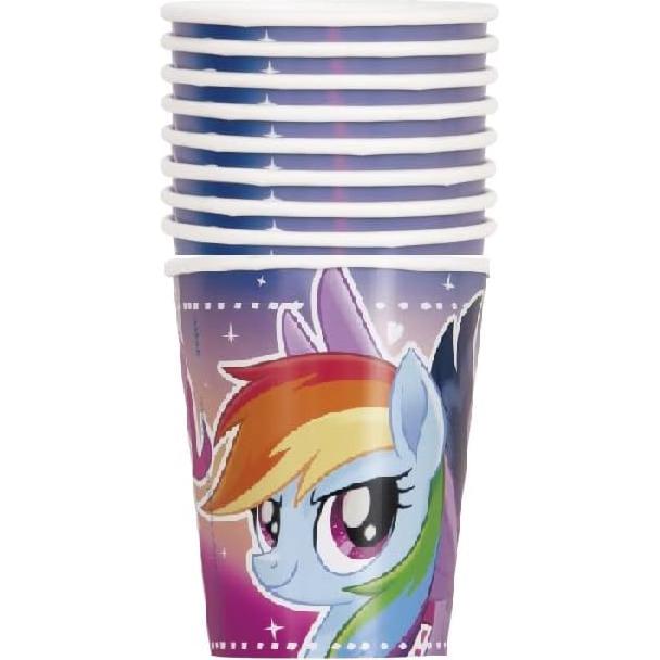 Suministros de Fiesta Cumpleaños My Little Pony - 24 Vasos Papel 266ml