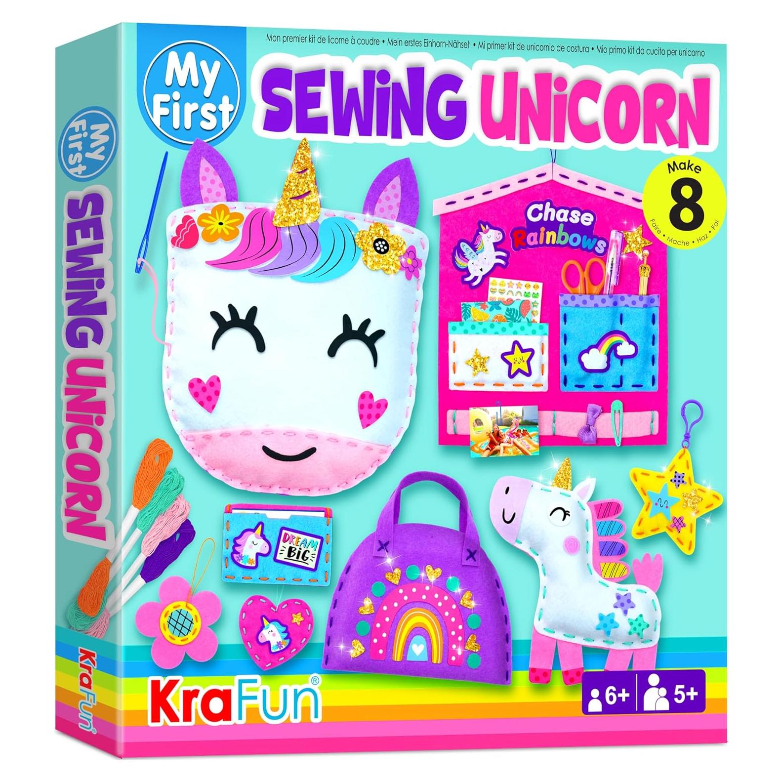 Kit de Costura para Niños KRAFUN Unicornio - 8 Proyectos