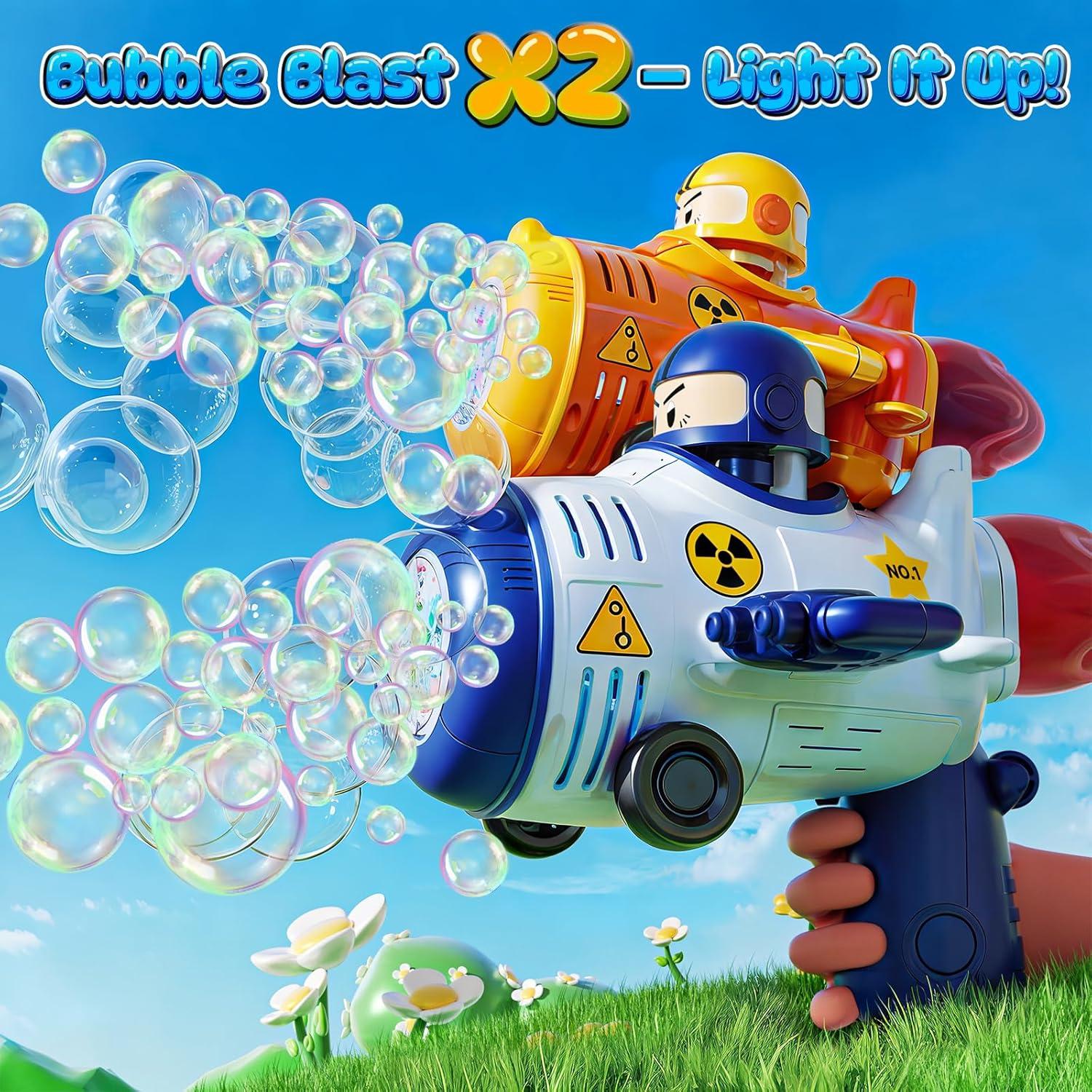 Paquete de 2 Pistolas de Burbuja JOI MEW 3 en 1 con Luces LED