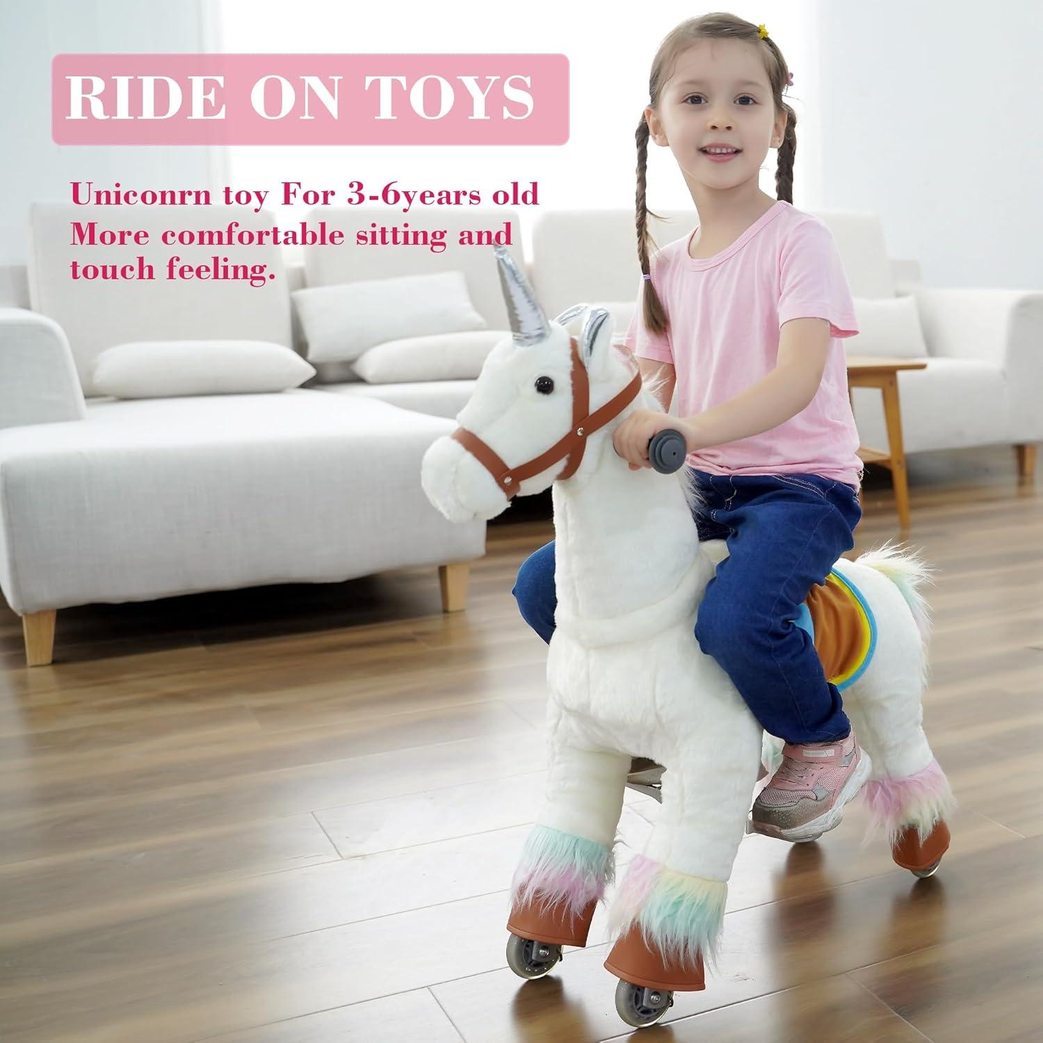 PonyFunny Unicornio de Montar para Bebés 6.31 kg 66x31x72 cm