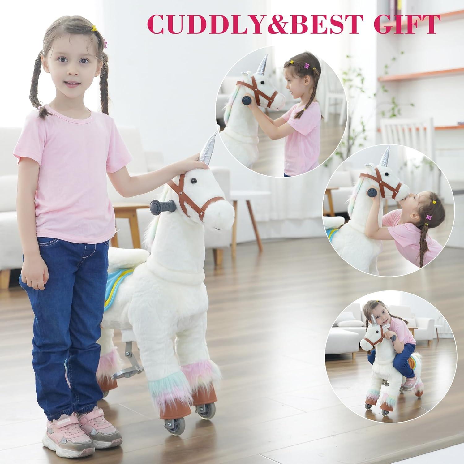 PonyFunny Unicornio de Montar para Bebés 6.31 kg 66x31x72 cm