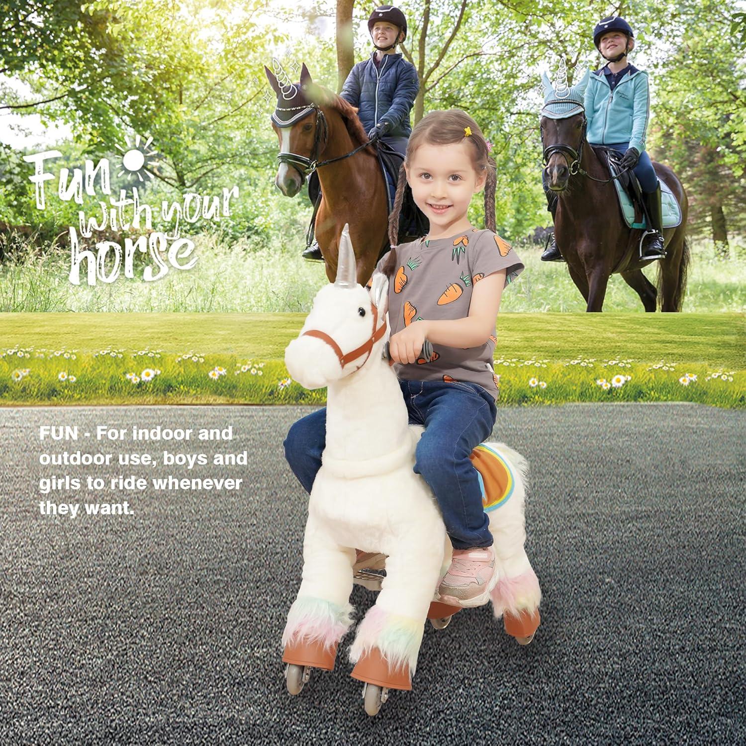 PonyFunny Unicornio de Montar para Bebés 6.31 kg 66x31x72 cm
