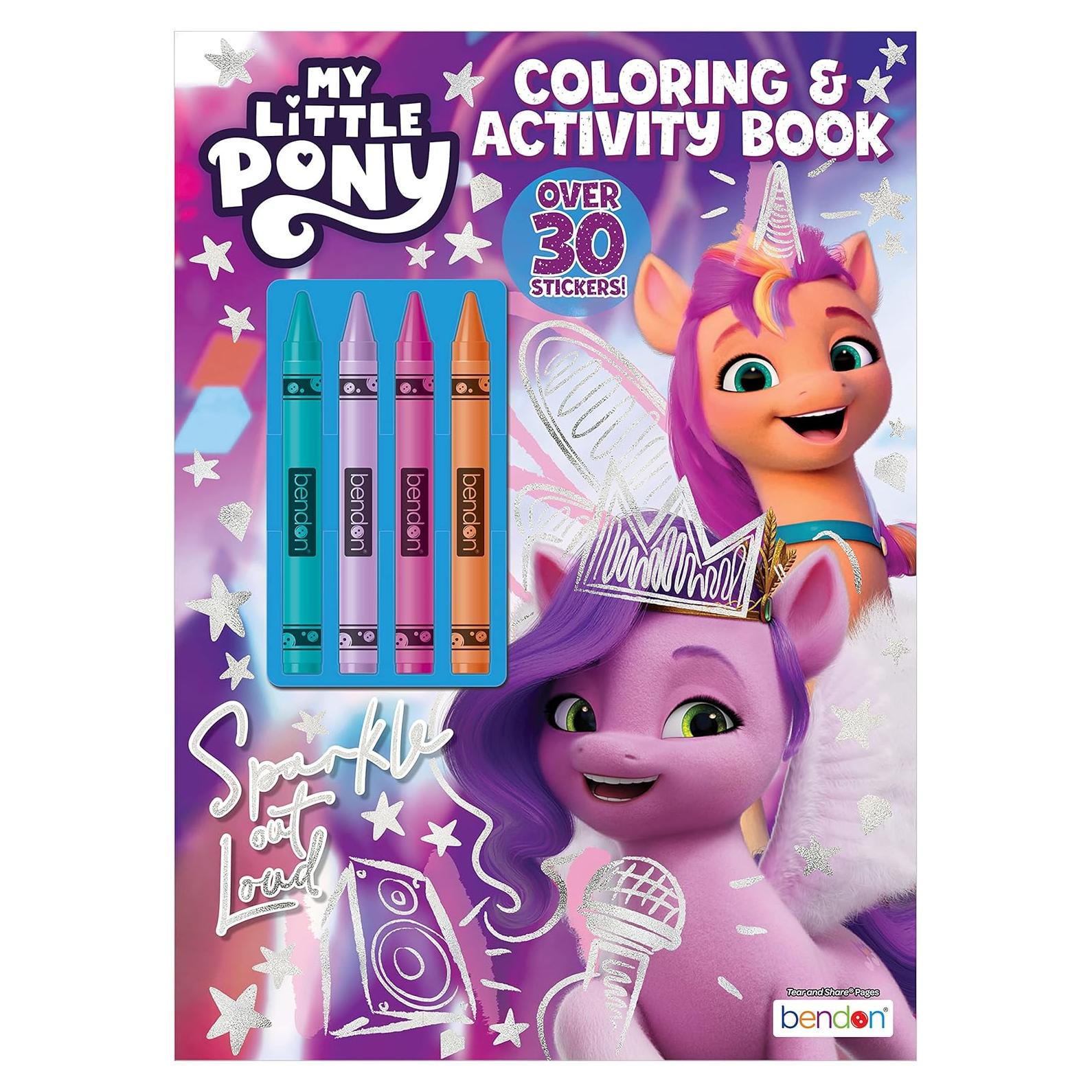 Libro para Colorear Mi Pequeño Pony Bendon 53741 con Crayones