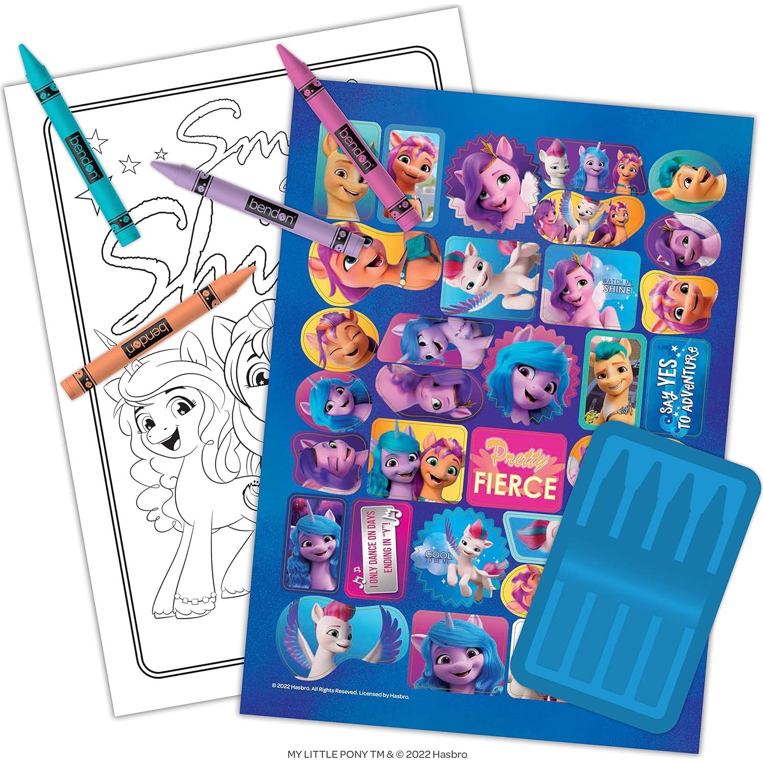 Libro para Colorear Mi Pequeño Pony Bendon 53741 con Crayones