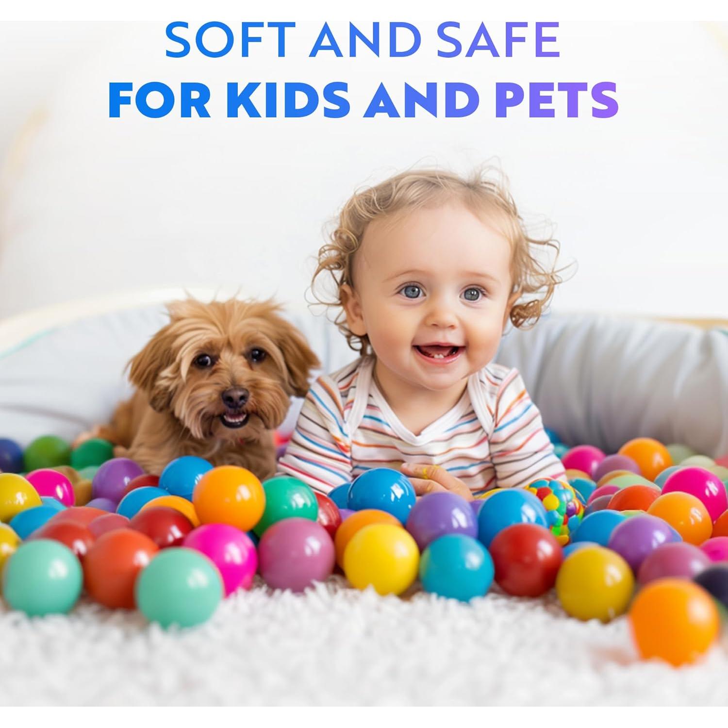 Bolas de Plástico Suave Playz 50 Unidades 8 Colores Vibrantes