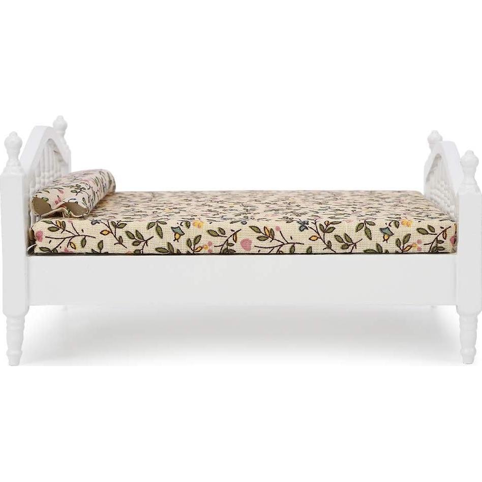 Cama de Casa de Muñecas Tnfeeon 1:12 de Madera para Niñas