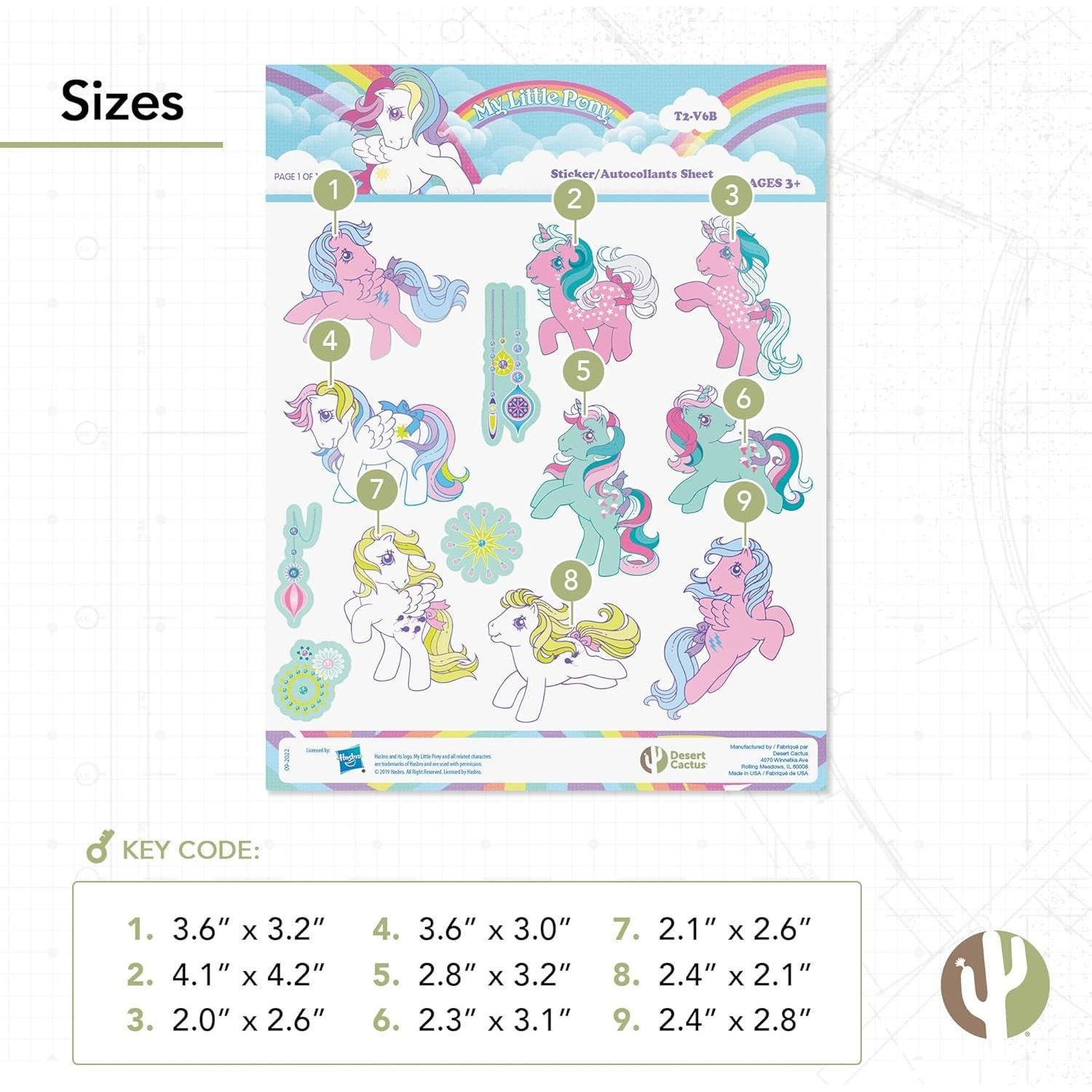 Calcomanías Mi Pequeño Pony Desierto Cactus - 13 Piezas Vinilo