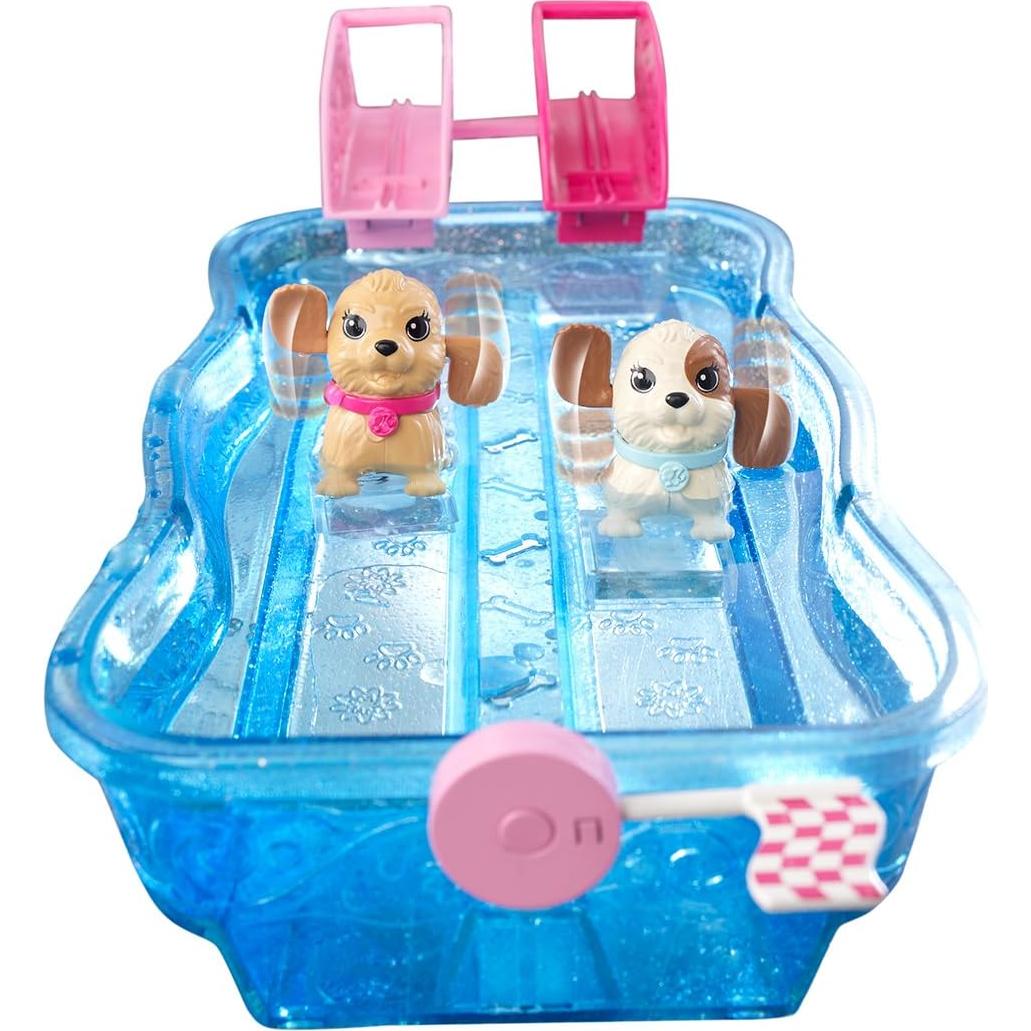 Juego de piscina y carrera de cachorros Mattel Barbie