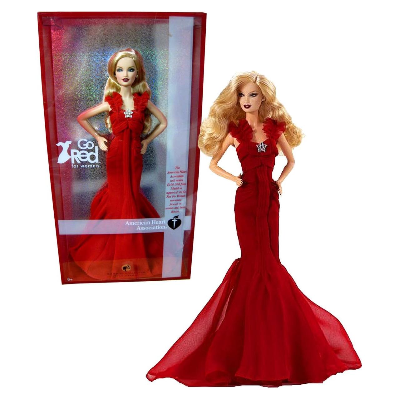 Muñeca Barbie Mattel 2007 Ve Rojo 30.48 cm con Vestido Rojo