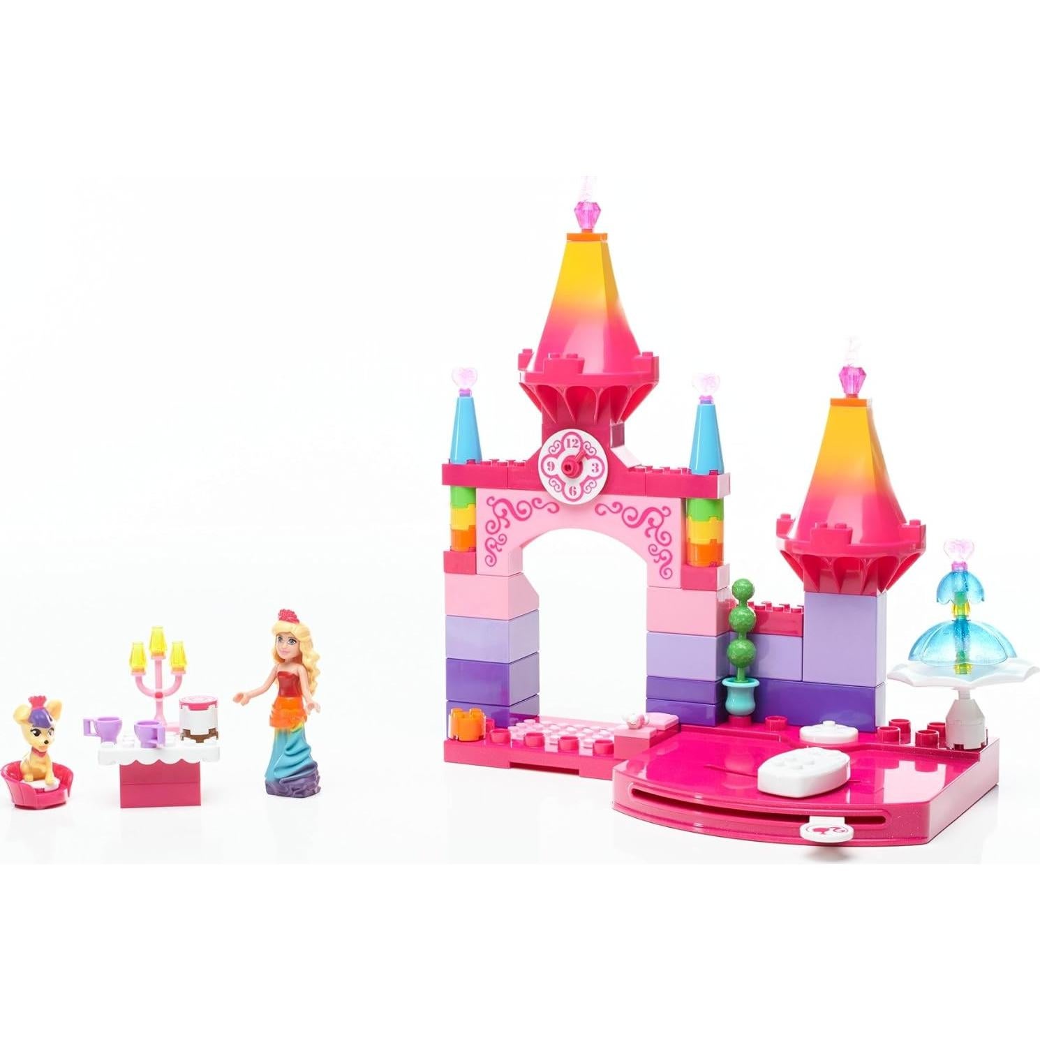 Castillo de Princesa Arcoíris Mega Bloks Barbie con Pista de Baile