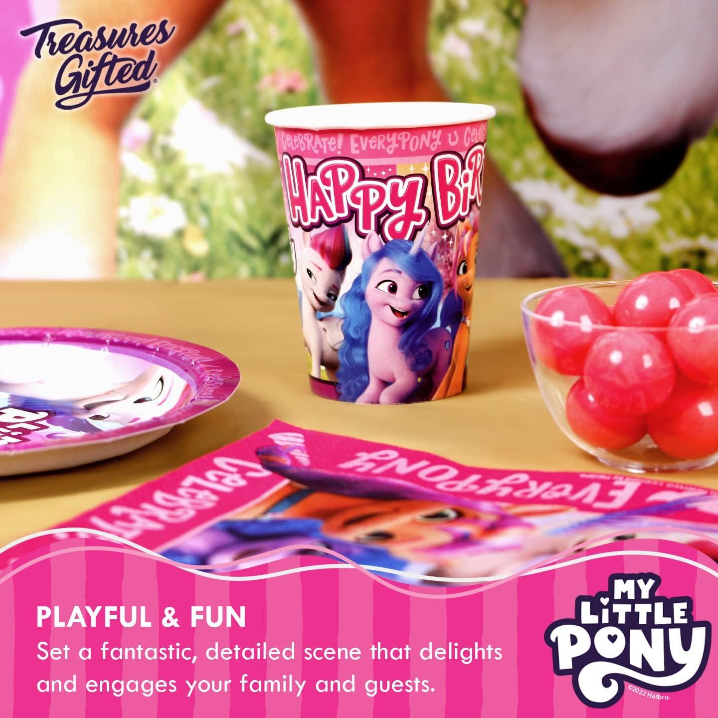 Tazas de papel My Little Pony Treasures Gifted, 9 oz, Set de 8